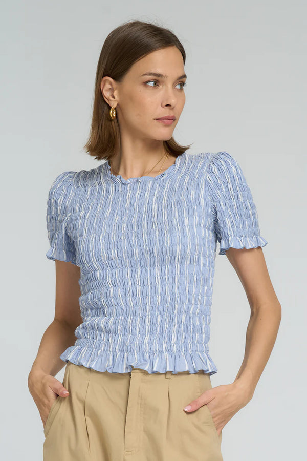 RAINCLOUD TOP | Chambray Stripe