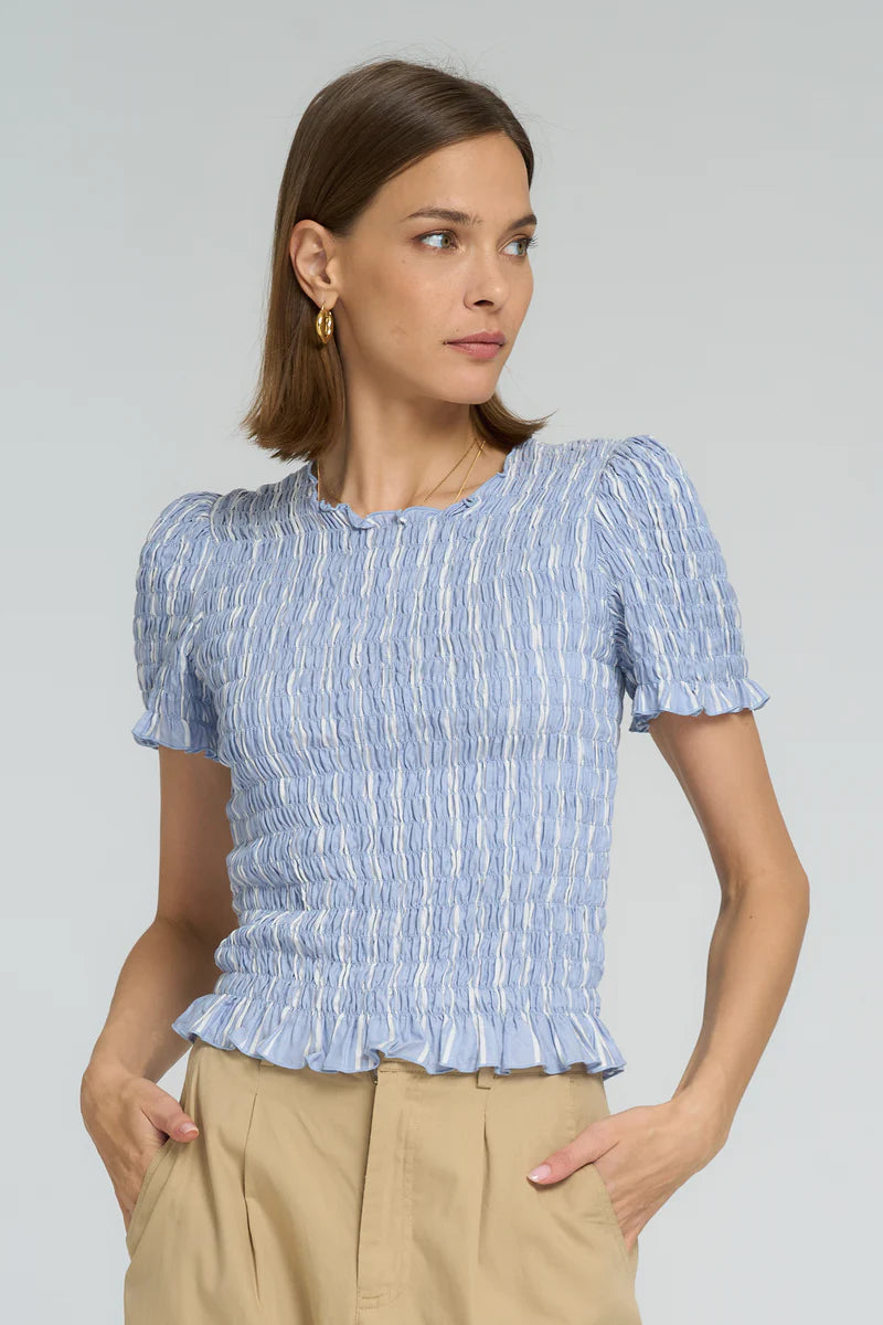 RAINCLOUD TOP | Chambray Stripe