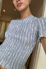 RAINCLOUD TOP | Chambray Stripe