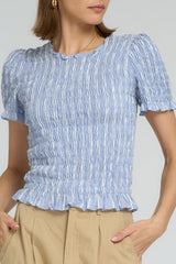 RAINCLOUD TOP | Chambray Stripe