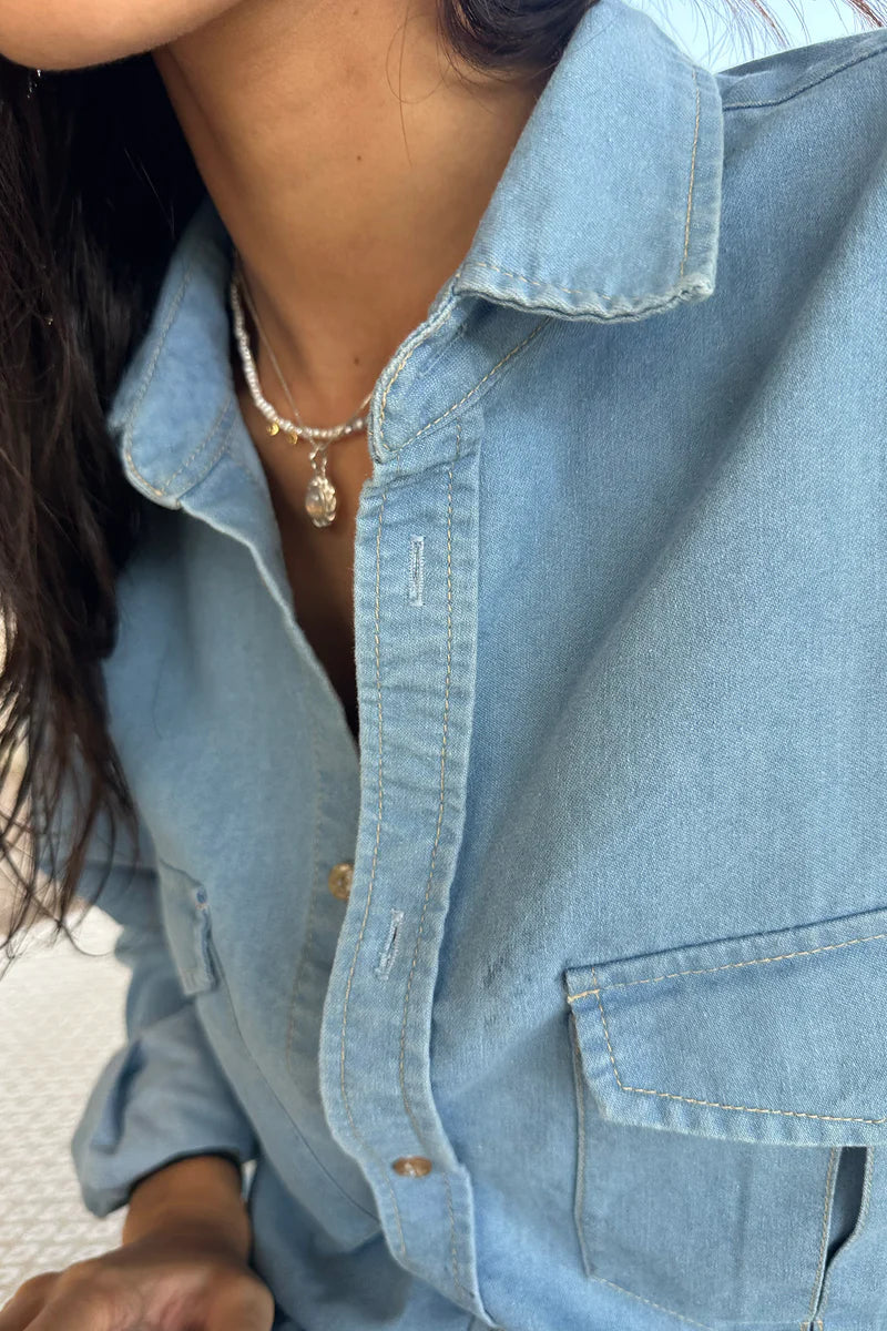 CEDAR CHAMBRAY SHIRT | Light Blue