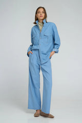 CEDAR CHAMBRAY SHIRT | Light Blue