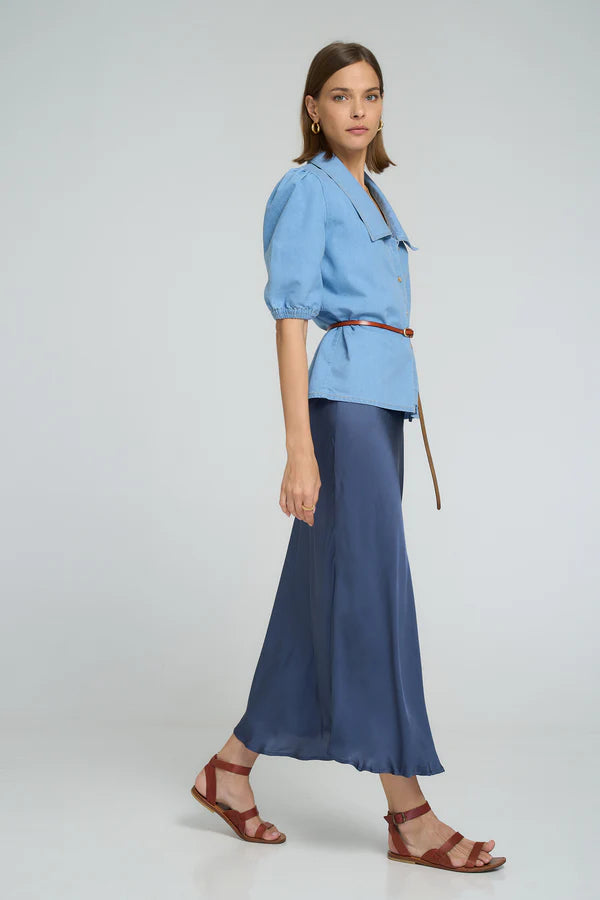 LUNAR SKIRT in Ocean Blue, by Lilya