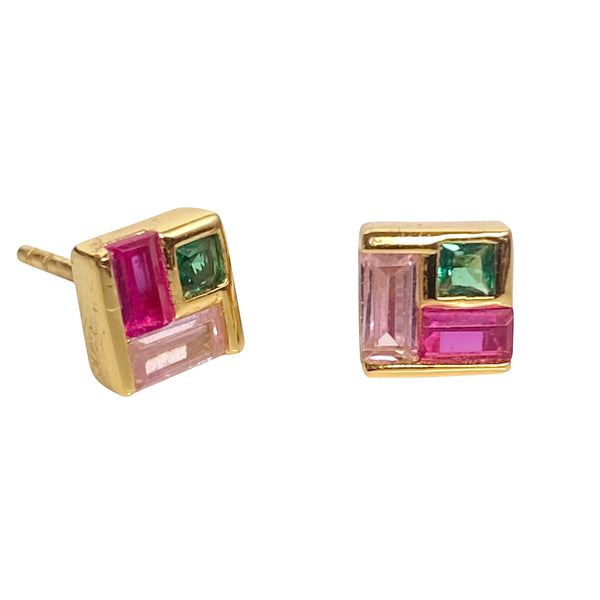 LITTLE BEAUTIES GOLD STUD EARRINGS