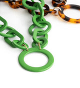 ROUND GLASSES CHAIN in KELLY GREEN by Looplabb