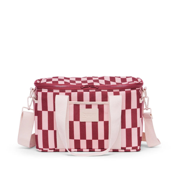 MIDI COOL BASE COAST in Burgundy + Peony Checkby Base Supply