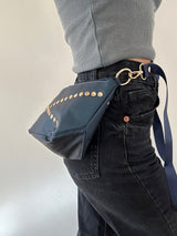 Murph and Murph Cove Petite Crossbody  in navy with gold studs