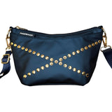 Murph and Murph Cove Petite Crossbody  in navy with gold studs