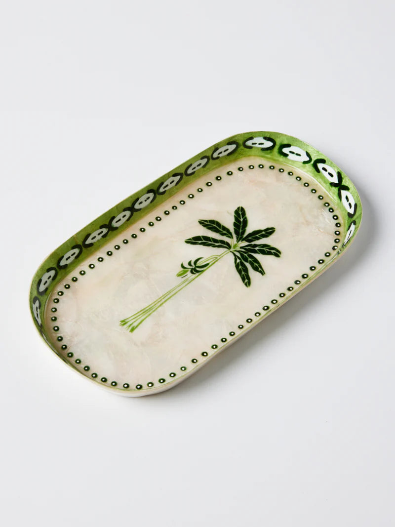 ATLANTIC GREEN PALM TRAY by Jones & Co