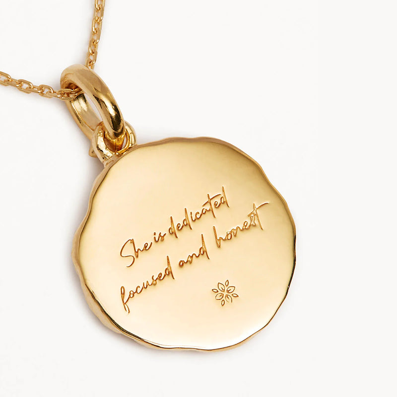 SHE IS ZODIAC NECKLACE in Gold from By Charlotte