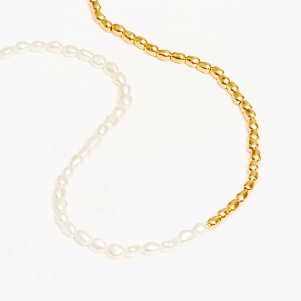 BY YOUR SIDE PEARL CHOCKER in Gold from By Charlotte