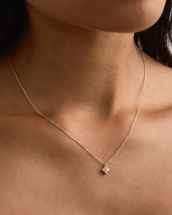CRYSTAL BLOOM NECKLACE in 18K Gold Vermeil from By Charlotte