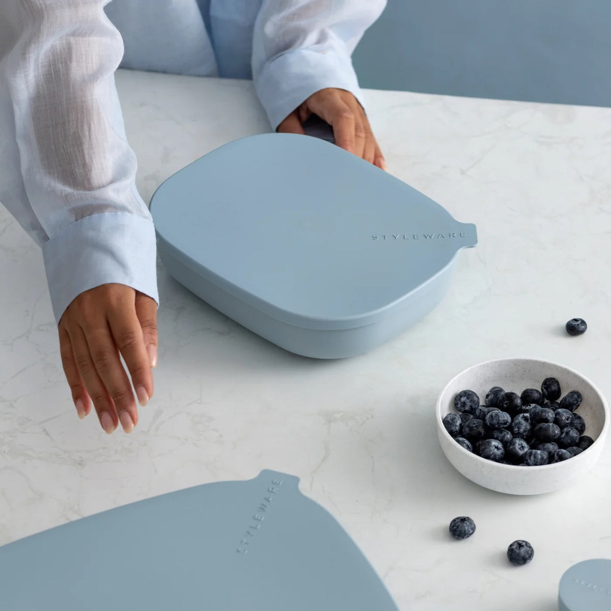 STYLEWARE NESTING TRAY 2-PIECE SET in Sky