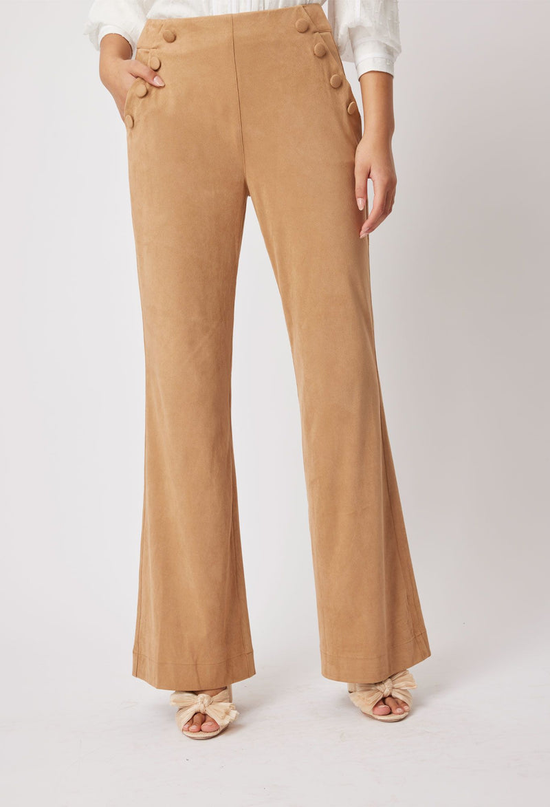 GETTY FAUX SUEDE PANT | Husk