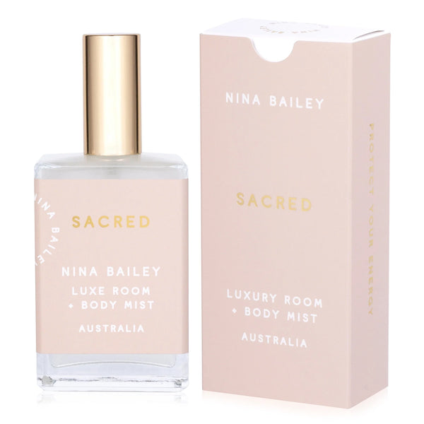 Nina Bailey Sacred Luxury Room and body mist available from Darling and Domain