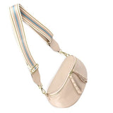 Crossover Leather Obsessed Bag in Blush by Hi Ho & Co