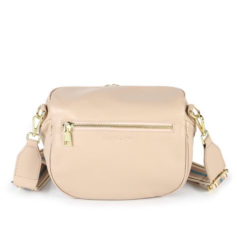 Crossover Leather Obsessed Bag in Blush by Hi Ho & Co