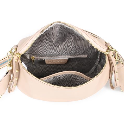 Crossover Leather Obsessed Bag in Blush by Hi Ho & Co