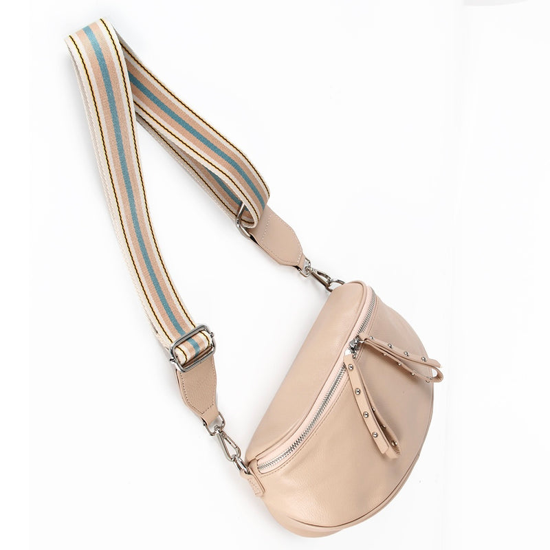Obsessed Leather Crossbody Bag in Blush