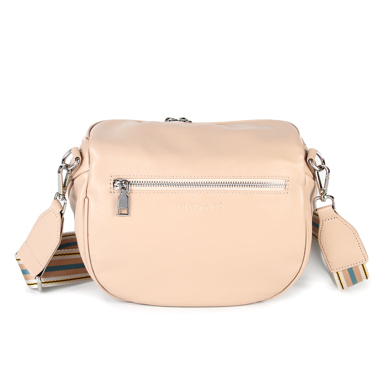 Obsessed Leather Crossbody Bag in Blush