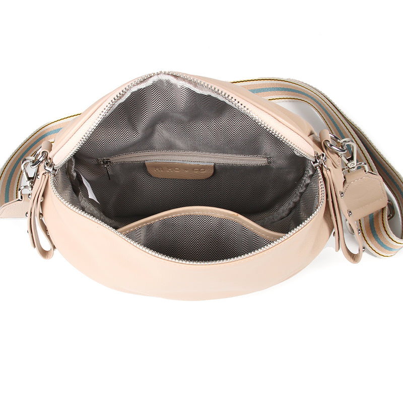 Obsessed Leather Crossbody Bag in Blush