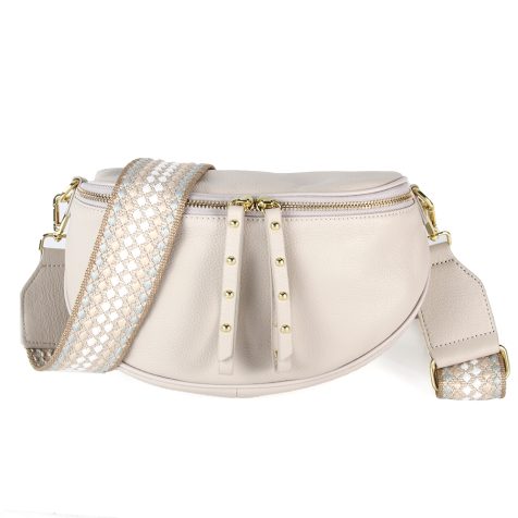 Crossover Leather Obsessed Bag in Sand by Hi Ho & Co