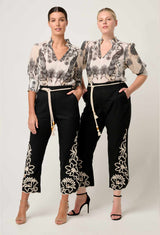 OLEANDER COTTON SILK SHIRT in exclusive print Imperial Stone from Once Was