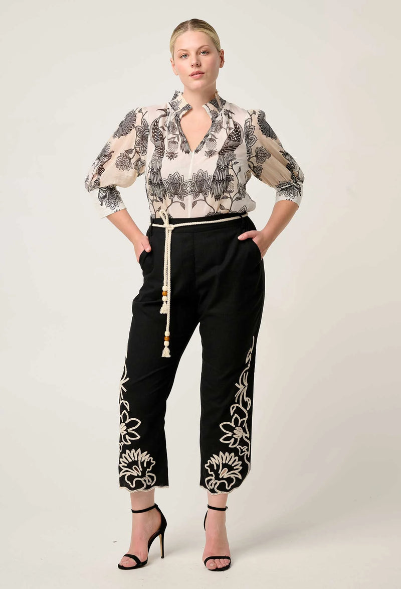 OLEANDER COTTON SILK SHIRT in exclusive print Imperial Stone from Once Was