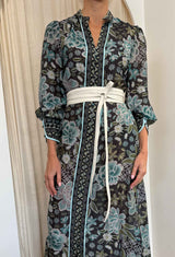 Milton Leather Wrap Belt in Ivory by Oncewas