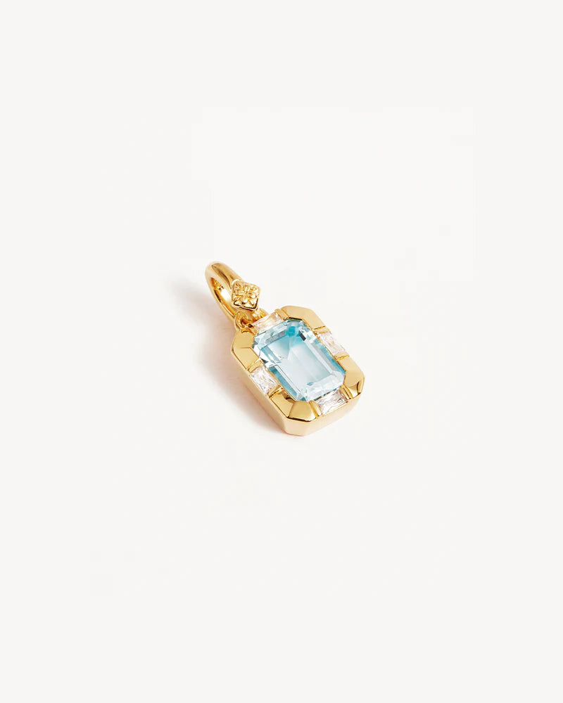 CALM YOUR SOUL TOPAZ ANNEX PENDANT in 18k Gold Vermeil from By Charlotte