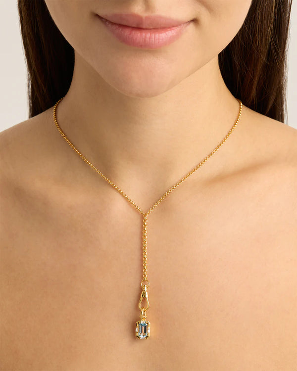 CALM YOUR SOUL TOPAZ ANNEX PENDANT in 18k Gold Vermeil from By Charlotte