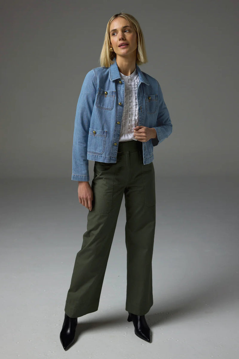 PALPABLE JACKET in Light Washed Denim from Zoe Kratzmann