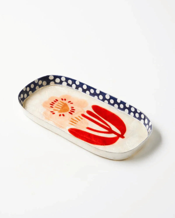 PARADIS PINK FLOWER TRAY by Jones & Co