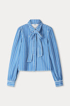 POM BLOUSE in Denim Stripes Blue from POM Amsterdam