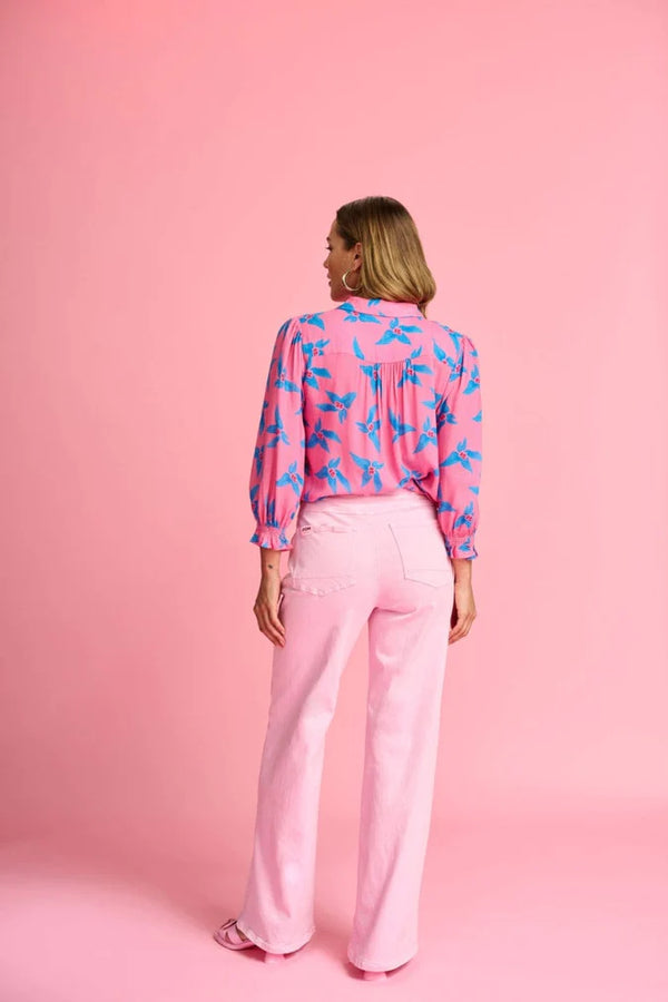 POM BLOUSE in Origami Flower Pink from POM Amsterdam