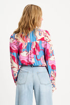 POM BLOUSE in Urban Flora Stripe from POM Amsterdam