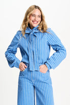 POM BLOUSE in Denim Stripes Blue from POM Amsterdam