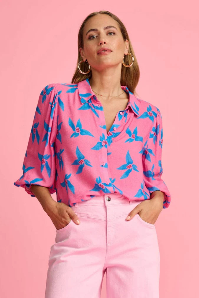 POM BLOUSE in Origami Flower Pink from POM Amsterdam