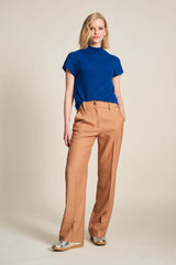 POM STRIPED PANT | Sugar Brown