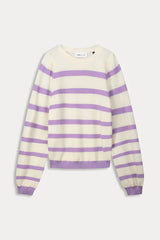 POM PULLOVER KNIT in Striped Purple from POM Amsterdam