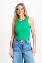 POM TANK TOP in Rib Palm Green from POM Amsterdam