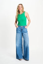 POM TANK TOP in Rib Palm Green from POM Amsterdam