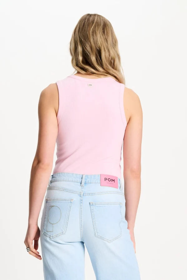 POM TANK TOP in Rib Shell Pink from POM Amsterdam