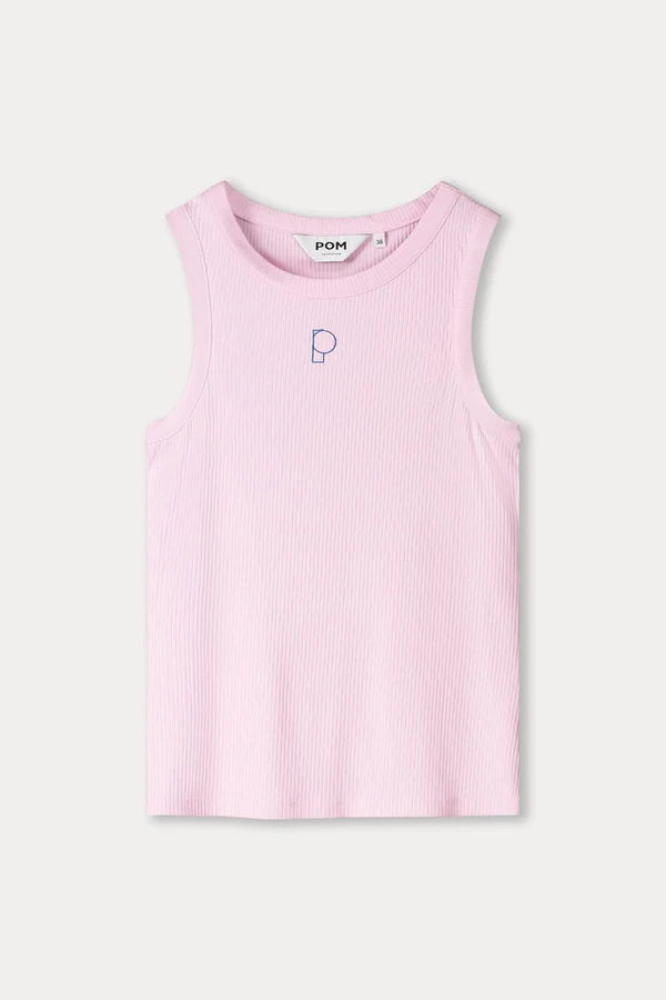 POM TANK TOP in Rib Shell Pink from POM Amsterdam
