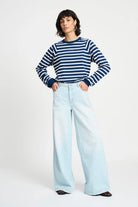 POM TOP in Striped Blue + White from POM Amsterdam