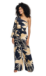 POM One Shoulder Jumpsuit in Artisan Sand