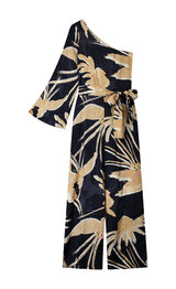 POM One Shoulder Jumpsuit in Artisan Sand