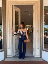 POM One Shoulder Top in Artisan Sand Beige by POM Amsterdam