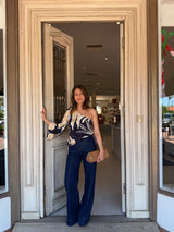 POM One Shoulder Top in Artisan Sand Beige by POM Amsterdam