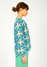 Primrose Park Sandy Silk Shirt in blue shell available at Darling and Domain